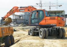 Колісні екскаватори Doosan DX160W