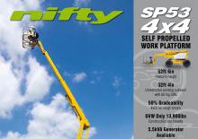 Колісні підйомники з шарнірною стрілою Niftylift SP 53