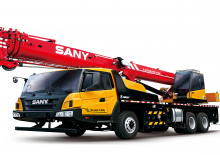 крани, змонтовані на вантажному автомобілі - телескопічні Sany STC160