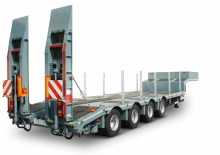Напівпричепи низькі Schwarzmüller 4-axle low loader semitrailer with offset platform