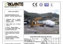 Промислові пересувні крани Rigante GR 50 EL