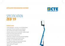Причіпні підйомники з шарнірною стрілою CTE Z 19