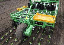 Саджалка Basrijs Soil-block planter 3-hitch poin model  4 rows