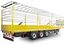 тентовий напівпричіп Schwarzmüller 3-axle lightweight platform semitrailer - coil - inclined loader
